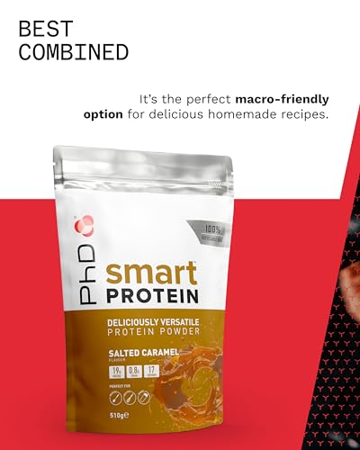 Phd Smart Protein, Versatile Shake, Ideal for Shakes, Baking and Deserts, Salted Caramel Flavour, 17 Servings per 510 g Bag