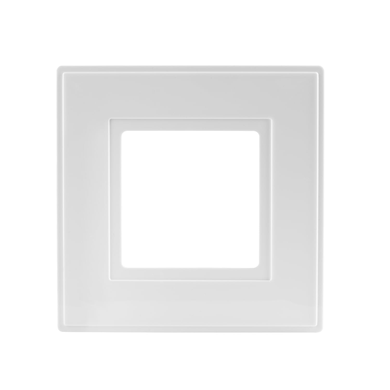 rhinocables Finger Plate Surround for Single Light Switch faceplate or Electrical Plug Socket White Plastic (1)