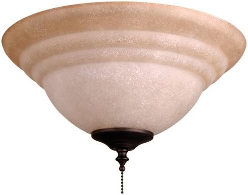 Ellington ELKT126-11 2 Light Bowl Fan Light Kit with Tea-Stained Glass