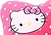 FINEX 2 pcs Set Hello Kitty Bone Head Neck Rest Pillow Cushion for Car Rose Red Pink & White Polka Dot Auto Accessories