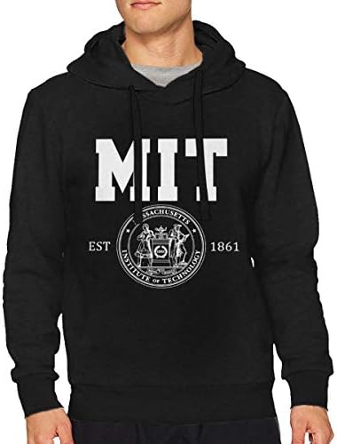 Mens Massachusetts Institute of Technology MIT Logo Sweater Classic Drawstring Hooded