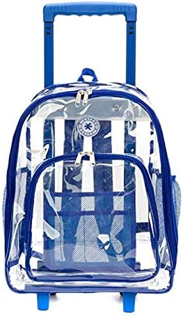 clear backpack with wheels