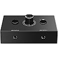 Dingsun Audio Switcher 2 Port 3.5mm AUX Audio Selector Box, Audio Splitter Support Speakers, Headphone, MP3/MP4, Android Phone, Game Console, PC, etc. (1 Input 2 Output/ 2 Input 1 Output)
