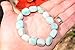 Zenergy Gems CHARGED Amazonite Crystal Bracelet Tumble Polished Stretchy + Selenite Heart Charging Crystal Included (Empowering Courage & Truth - Move Beyond Fear HEALING ENERGY)