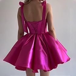 Bddhkw Off Shoulder Satin Homecoming Dress Short