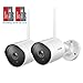 Outdoor Security Camera - HD 1080P Bullet Camera 2.4G IP66 Waterproof 50ft Night Vision Home Surveillance IP Camera Two-Way Audio, Motion Detection Alarm/Recording,Set of 2(with 32GB SD Card)