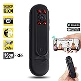 WISEUP 16GB 1920x1080P HD WiFi Network Meeting Recorder Mini DV Camcorder Motion Detector Camera Support iPhone Android APP Remote View and Control