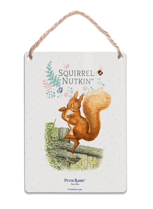 Metal Dangler Sign (65 x 90 mm) - Beatrix Potter - Squirrel Nutkin — image 1