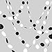Bobee Black and White Paper Garland Party Decorations, 14 feet pre-Sewn Single Strand of 58 dots
