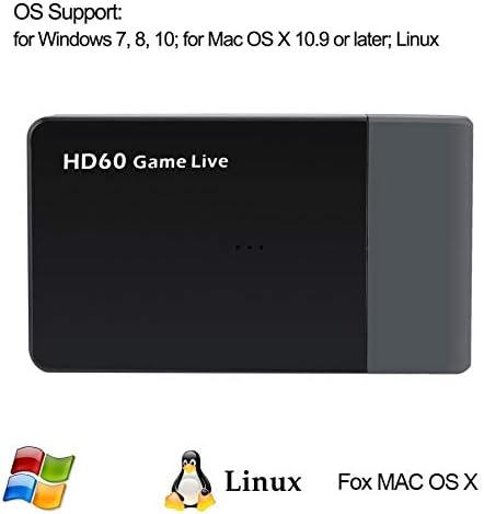 Tobo HDMI Game Capture Card USB 3.0,HD Video Capture 1080P 60FPS, Loop-Thru,Low Latency,Live Streaming Game Recorder Device for PS4, Compatible with Windows Linux OS X TD-804HVC