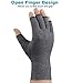 2 Pairs Compression Arthritis Gloves, Fingerless Hand Gloves for Rheumatoid & Osteoarthritis - Joint Pain and Carpel Tunnel Relief-Men & Women (Large-2 Pairs)
