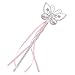 XiangGuanQianYing Princess Dress Up Princess Wands Tiaras and Crowns for Little Girls Butterfly Wand Set Pink