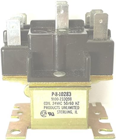 LENNOX 66C67 P8-10283 250V 24V COIL 2N.O. 2N.C. DPDT RELAY CONTACTOR