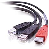 C2G / Cables To Go 28108 USB 2.0 One B Male to Two USB A Male Y-Cable (Black)