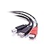 C2G 28108 USB Cable - USB 2.0 One B Male to Two A Male Y-Cable, Black (6 Feet, 1.82 Meters) primary