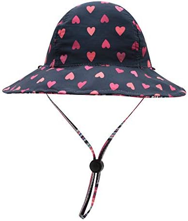 Baby Girls Sun Hats For Summer Toddler Sun Protection Waterproof Beach Play Hat For 0 7t Stripe Sweet Heart 42 5cm 16 7 0 3m Buy Online At Best Price In Uae Amazon Ae