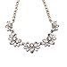 FitandWit FitWit Rhinestone Crystal Statement Choker Exaggerated Flower Fashion Costume Necklace Wedding Jewelry Women