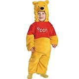 Disguise Winnie The Pooh Deluxe Two-Sided Plush Jumpsuit Toddler Costume, 2T