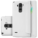 LG G Stylo Case - 3C-Aone Sparkle Quick Window Smart Wake up / Sleep Pu Leather Cover Hard Plastic Case Shell for LG G Stylo H631 MS631 LS770 | LG G4 Stylus(NOT Compatible for LG G4) (White)