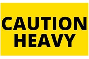 LABELS AND MORE INC. LabelsandMore - 2"x4" Caution Heavy Stickers | Peel and Stick | 1 Roll 500 Labels