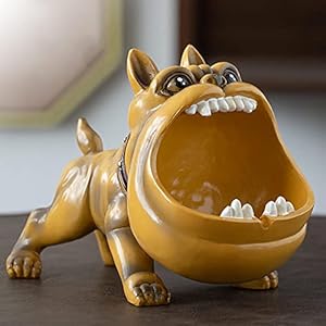 Asbak Home Fighting Dog Tobacco Persoonlijkheid Trend Card Flip Flops Dog – Olive Yellow 20,8 x 10,8 x 14,3 cm