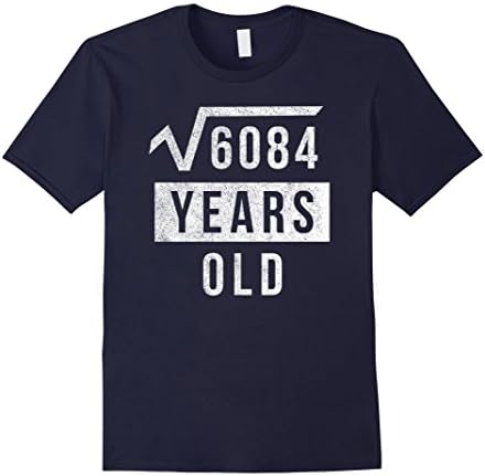 Mens 78th Birthday Gift 78 Yr Years Old Funny Square Root T Shirt Large Navy