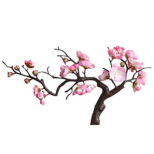 Alisy Plum Blossom Artificial Flowers, Silk Fake Flowers Floral for Home Bridal Wedding Bouquet Party Decor