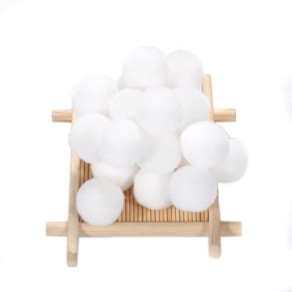Pack of 500 Mini Pompoms for Crafts, 15 mm Pompoms Balls, Small Pompoms Balls, Fluffy Colourful Pom Pom Decorative Pompom Plush Balls Craft Accessories for Decorating Sewing DIY Crafts, White