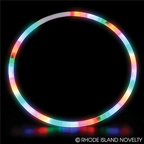 Rhode Island Novelty 28-Inch LED Light-Up Twist Hula Hoop | One Hula Hoop