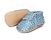 FRILLS Infant Toddlers Baby Boys Girls Soft Soled Fringe Crib Shoes PU Moccasins (0-6 M / 11cm - length, 6cm - width, Baby Blue)