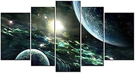 MOKEN LAN Space Landscape Paintings Wall Art Decor Magic Universe 5 piece Picture Print on Canvas Modern Home DecorationModern Painting For Room