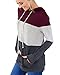 Eternatastic Womens Hoodies Long Sleeve Drawstring Sweatshirts Color Block Striped Pullover Top