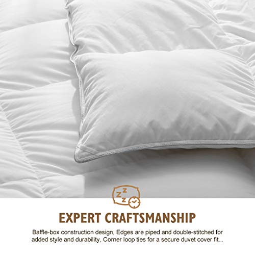 DWR Luxurious Goose Feathers Down Comforter Queen, UltraSoft Pima