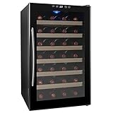 AKDY 28 Bottle Single Zone Thermoelectric Freestanding Wine Cooler Cellar Chiller Refrigerator Fridge Quiet Operation