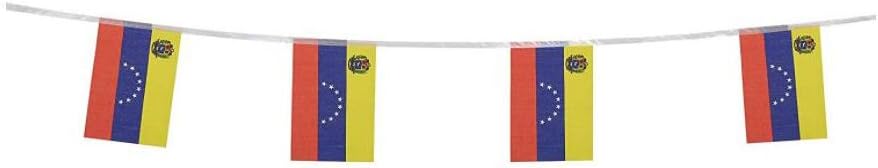 Flags - Venezuela Flags Venezuelans Small String Flag Banner Mini National Country World Flags Pennant Banners For Party Events Classroom Garden Olympics Festival Grand Opening Bar Sports Celebration Decorations (Venezuela)