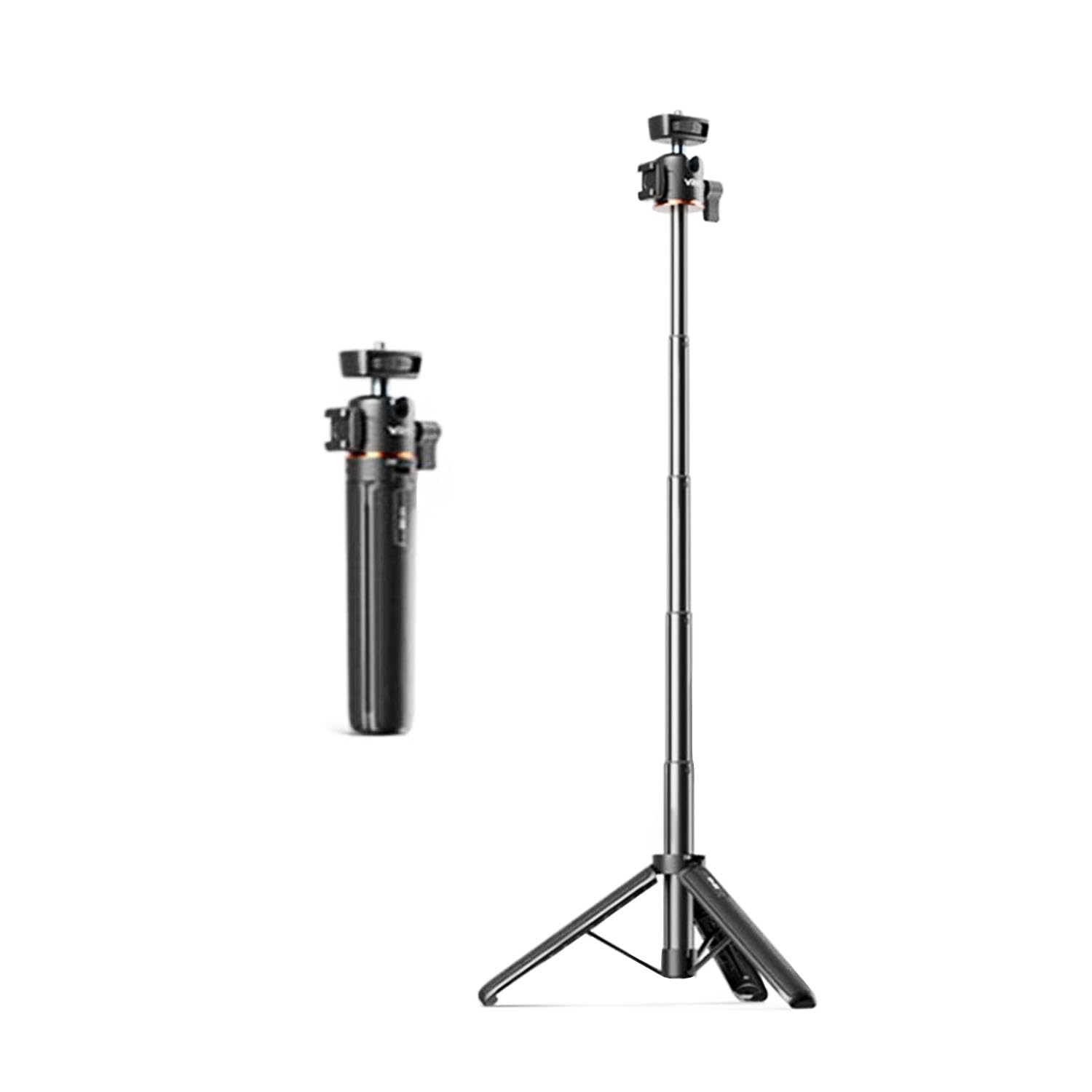 OURHZTB Retractable Tripod Extension Rod for Osmo Pocket 3 Action Camera, Handheld Grip Selfie Stick Stand Accessories with Gimbal Base Holder