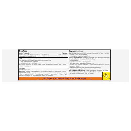 VOLTAREN ARTHRITIS PAIN GEL FOR POWERFUL TOPICAL ARTHRITIS PAIN RELIEF WITH DICLOFENAC – NEW EASY OPEN CAP – 150 G