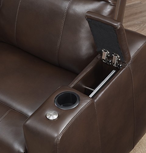 Pulaski 1985-178-125 Power Home Theatre Recliner 38.0" L X 39.5" W X 43.0" H Chocolate Brown