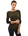 PattyBoutik Women's Trimmed Boat Neck Knit Top