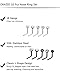 ORAZIO 10PCS 18G 316L Stainless Steel Nose Stud Rings L-Shape Labret Nose Studs Bone CZ Opal Piercing Jewelry Silver-tone and Black