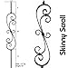 Hollow Metal Stair Baluster Spindle Scroll 1/2