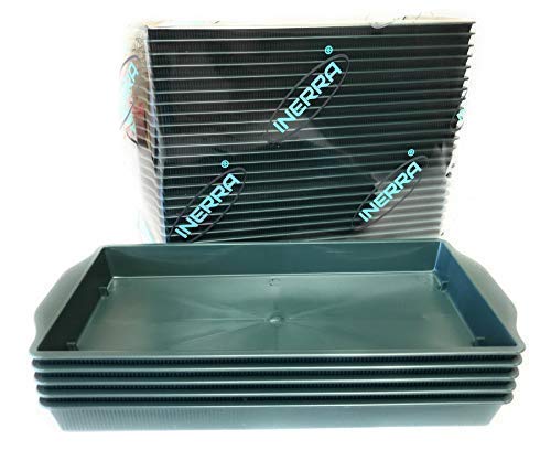 INERRA Single Brick Trays - Green Plastic Florist Tray Dish for Foam Brick (Pack of 5)
