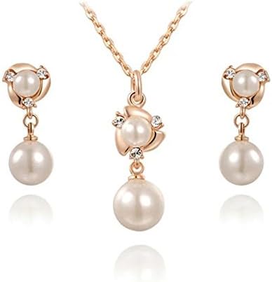 Bling N Beads Pearl Collection Rose Gold Jewellery Set for Girls
