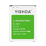 LG V10 Battery YISHDA 3000mAh Replacement BL-45B1F Battery for LG V10 H901 T-Mobile, H900 AT&T, VS990 Verizon, H960A, LS992 Sprint | LG V10 Spare Battery [18 Month Warranty]