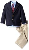 Nautica Little Boys' Solid Poplin/Twill Duo Set