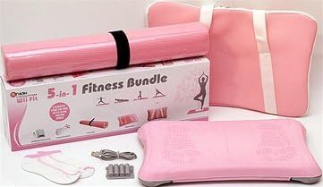 Gtron 5 In 1 Wii Fit Fitness Bundle Set In Pink Color