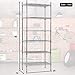 BestOffice Wire Shelf Adjustable Organizer 6 Wire Shelving Unit Metal Storage Shelves, NSF Utility Commercial Grade Heavy Duty 2100 LBS Capacity-18x48x72,Chrome