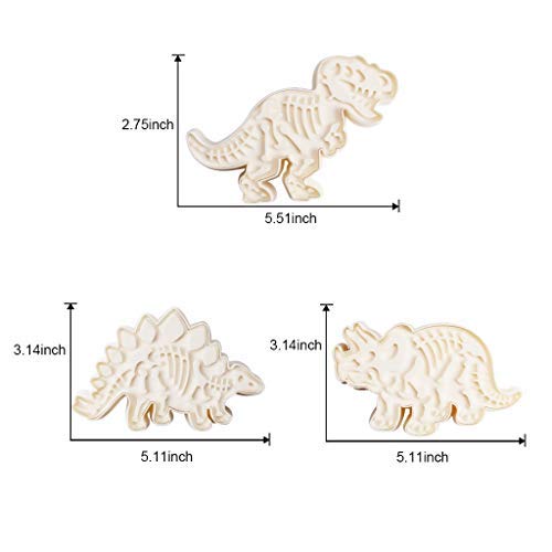 Dinosaurier Plätzchenformen, Ausstechformen Brot, Ausstechformen Kinder, Dessertringe Stegosaurus, Tyrannosaurus Rex… – Bild 3