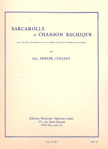 BARCAROLLE ET CHANSON BACHIQUE TUBA(OU SAXHORNS) ET PIANO