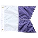 Nylon Alpha Flag with Brass Grommets (Various Sizes, Blue & White Dive Flag)